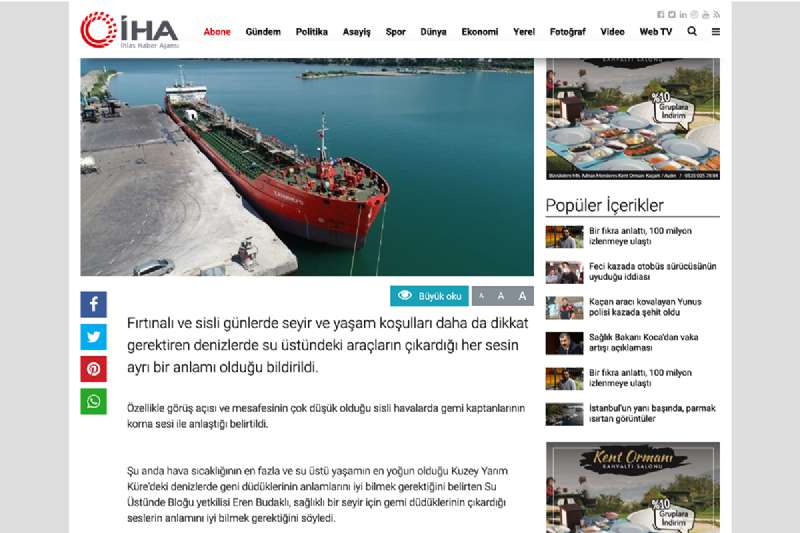 Every sound that ships make has a meaning