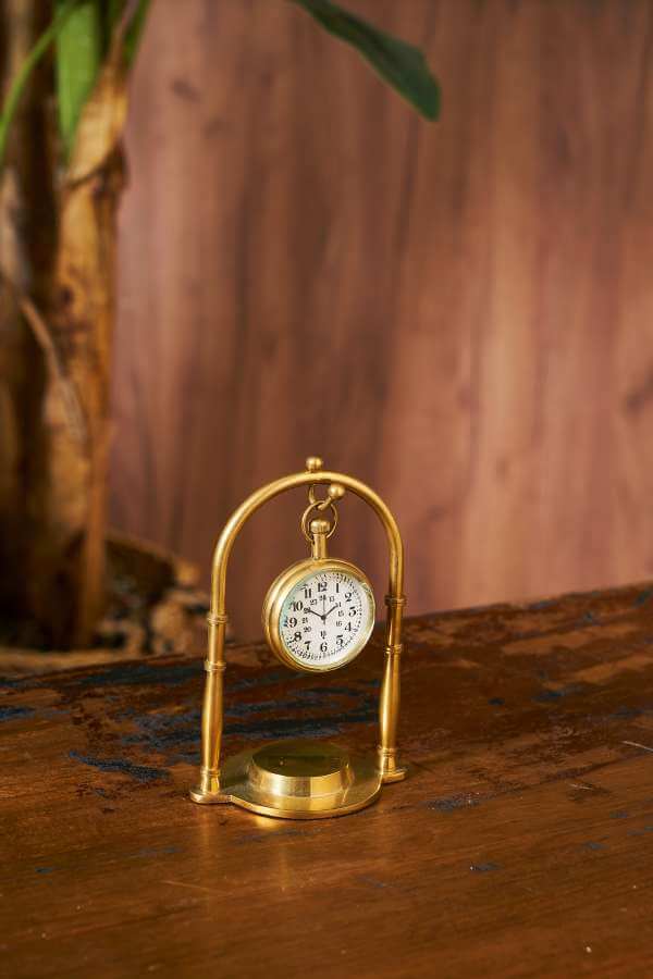 Brass Rocking Table Clock 