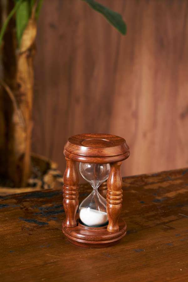 Wooden Framed Hourglass 