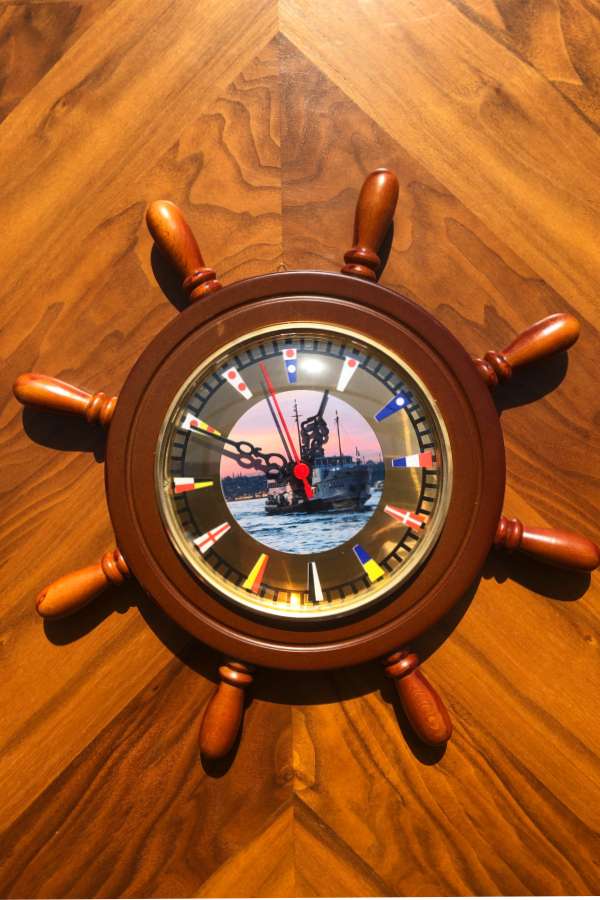 Rudder Wall Clock Steamer-2 