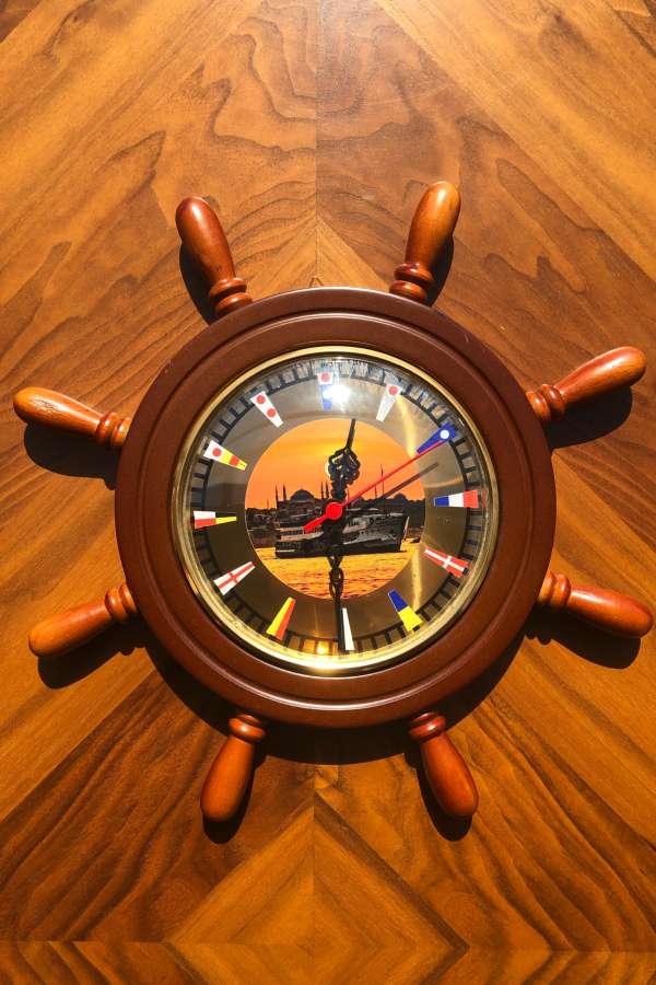 Rudder Wall Clock Steamer-1 