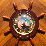 Rudder Wall Clock Sailboat