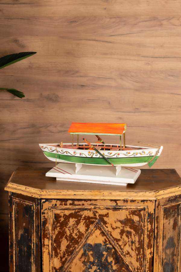 Wooden Detailed Fishing Boat Model 