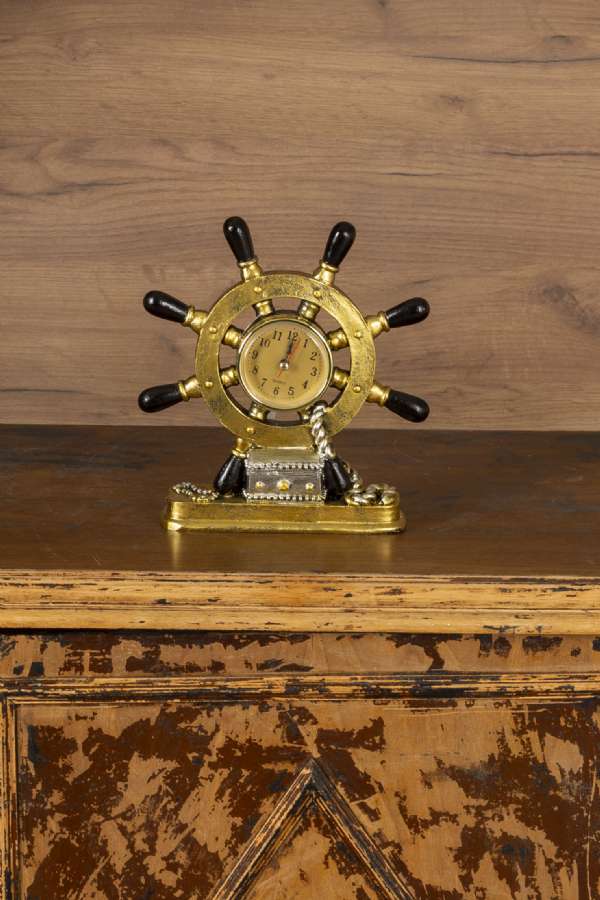 Ship Steered Table Clock 