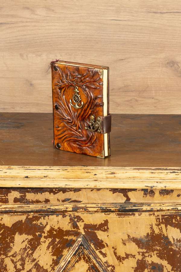 Leather Covered Captain's Logbook 