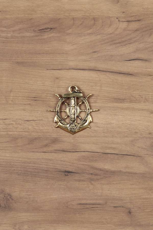 Brass Ship Rudder and Anchor Wall Decoration 