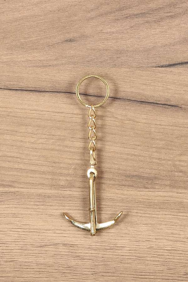 Anchor Figured Keychain With Brass Cast Chain 