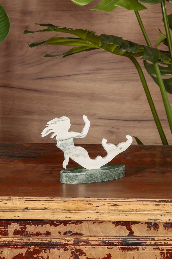 Marble Mermaid Figurine 