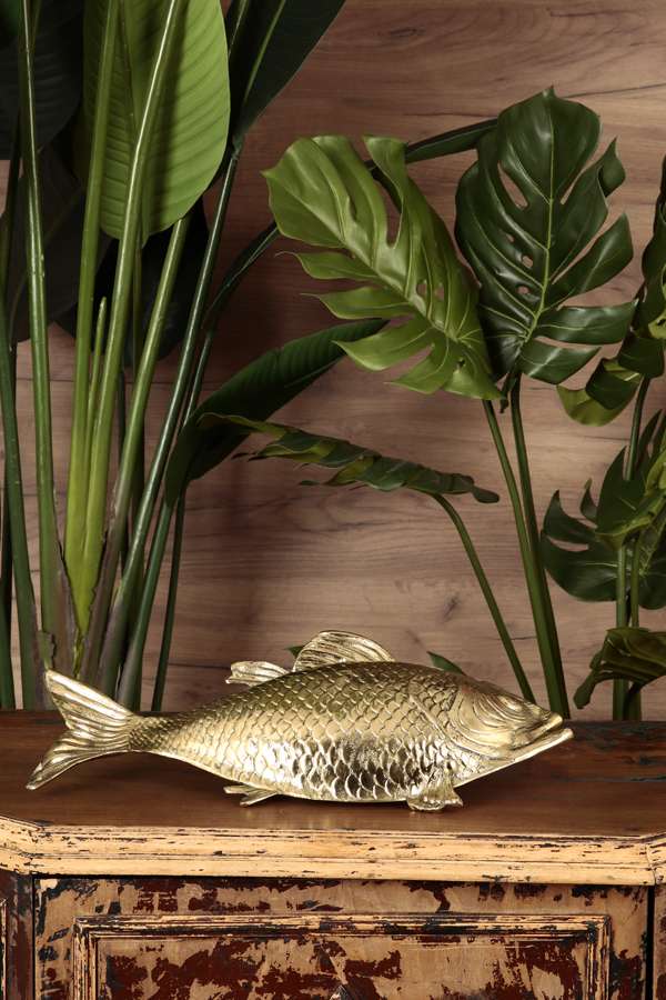 Decorative Brass Cast Fish Figured Plate 