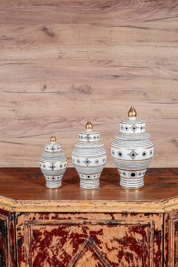 Triple Embroidered Vase 