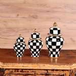 Triple Checkered Vase
