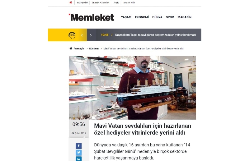 Special Gifts Prepared for Blue Homeland Lovers Take Their Place in the Showcases